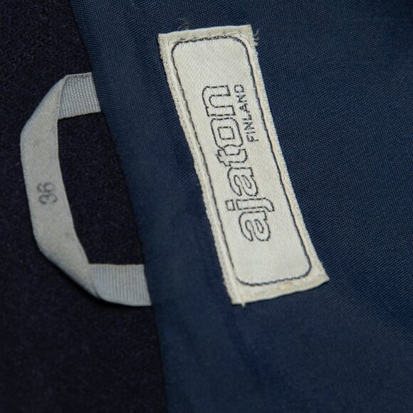 ajaton (Finland) Vintage Wool Nylon Melton Kimono Jacket : L - Picture 3 of 6